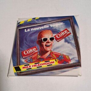 Max Headroom square Coke Coca Cola pin button la nouvelle vague
